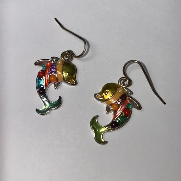 Dolphin earrings - Picture 2 of 4